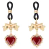 Generique Pince-Tétons Heart Diamond Rouge